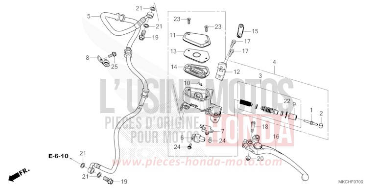 CLUTCH MASTER CYLINDER for Gold Wing GUNMETAL BLACK METLLIC (NHC52B) from 2021